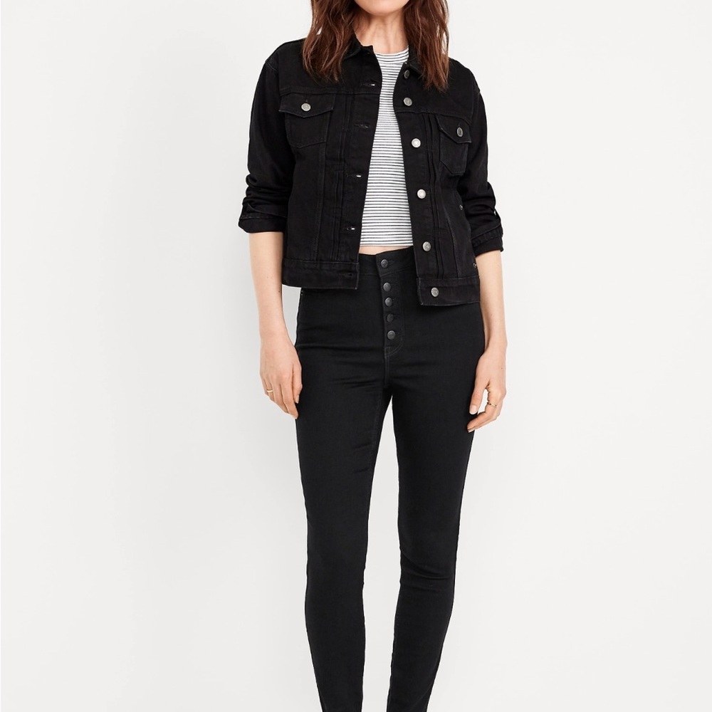 High-waisted 360 rockstar black jeans 10 regular